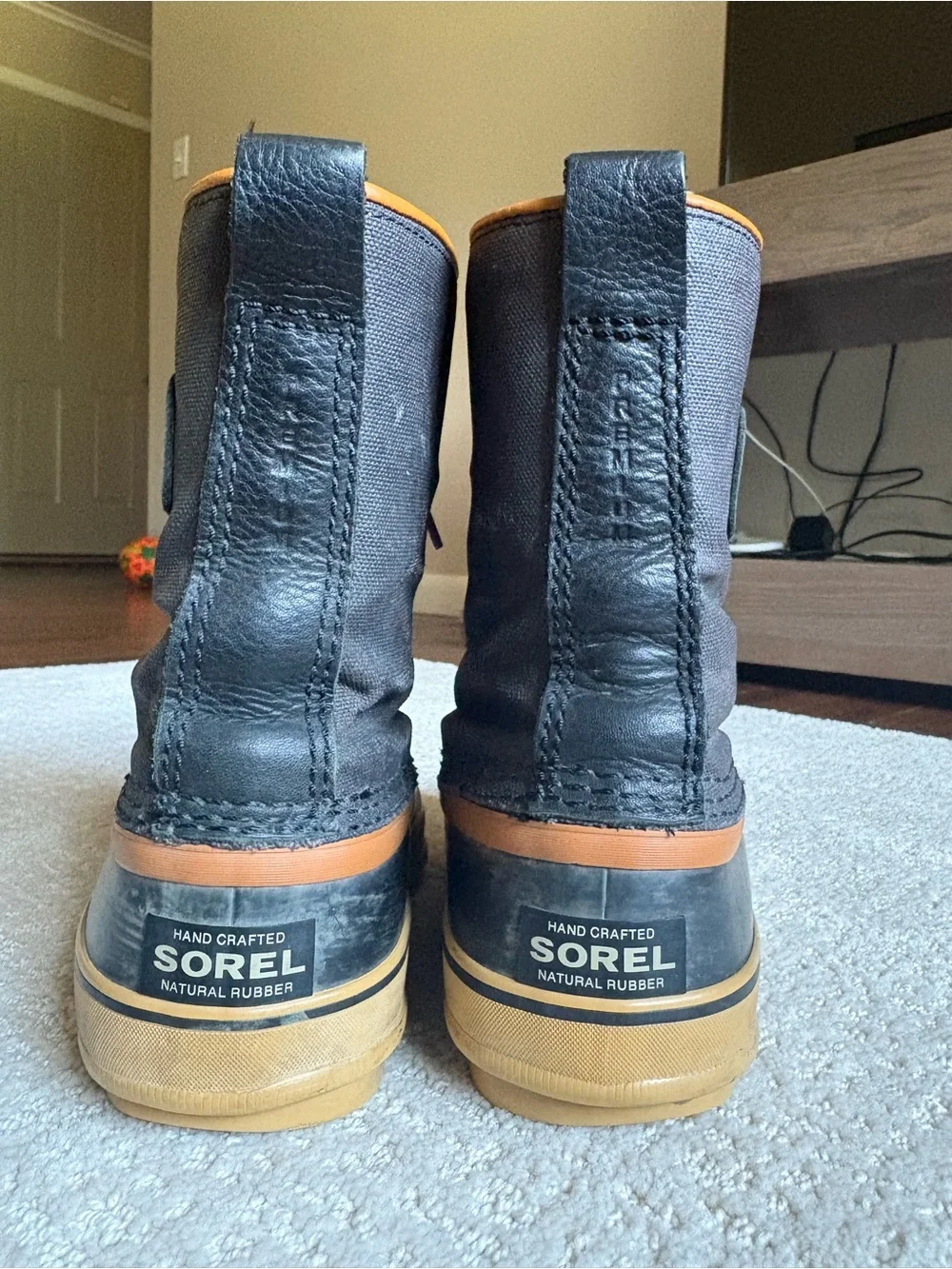 SOREL 1964 Premium LTR Waterproof Canvas Duck Snow Boots Charcoal Size 7
